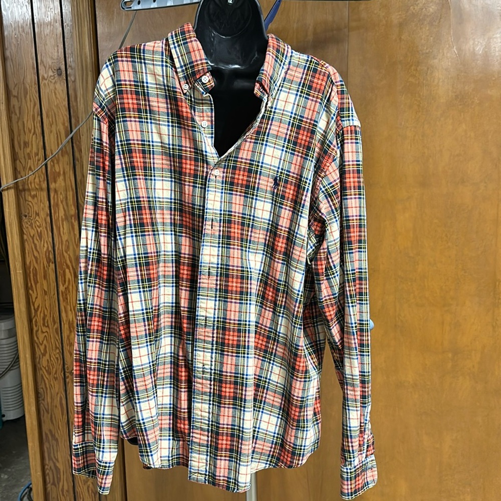 Ralph Lauren, classic fit, XXL, soft flannel button down. Excellent condition.